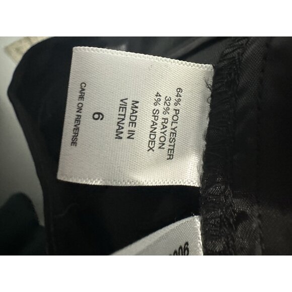 NY&C 7th Design Straight Leg Stretch Waist Black Work Pants Size 6 - Picture 8 of 11